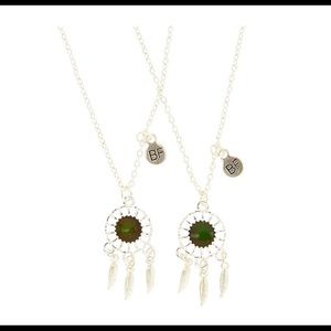 Best Friends Mood Dream Catcher Necklaces- 2 PC